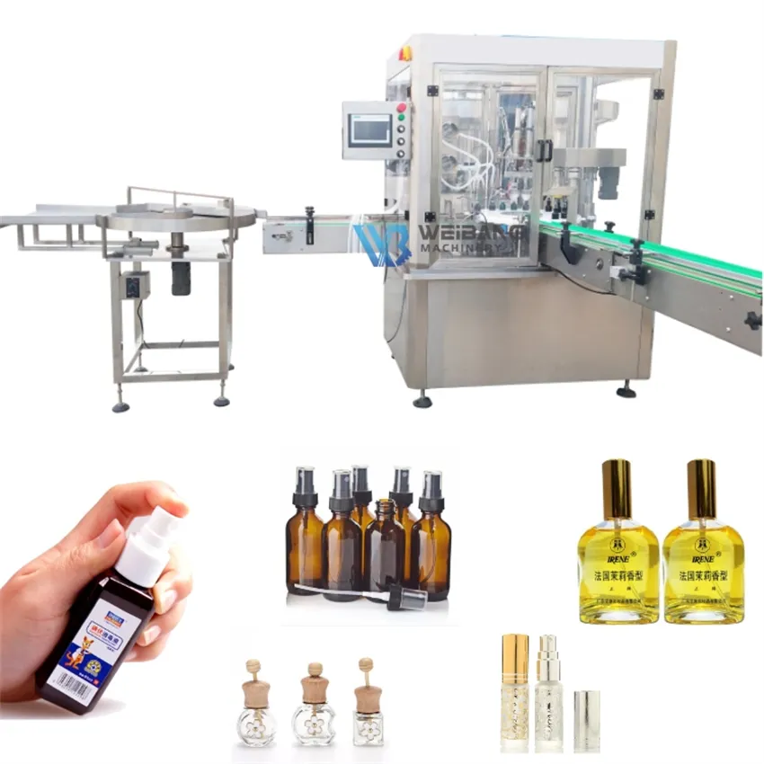 Automatic Jelly Water Burn Spray Bottle Filling Machine Perfume Filling Capping Machine