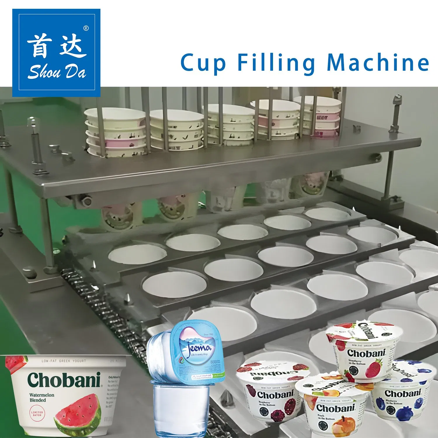 Fully Automatic Food Packaging Yogurt Jelly Honey Filling Machine Production Line