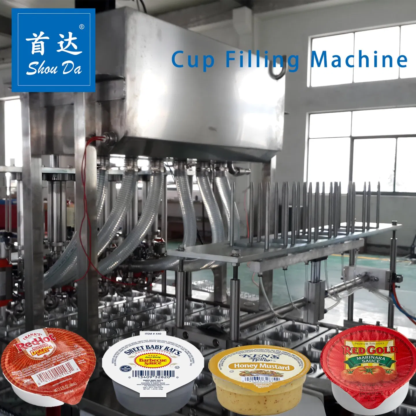 Fully Automatic Food Packaging Yogurt Jelly Honey Filling Machine Production Line